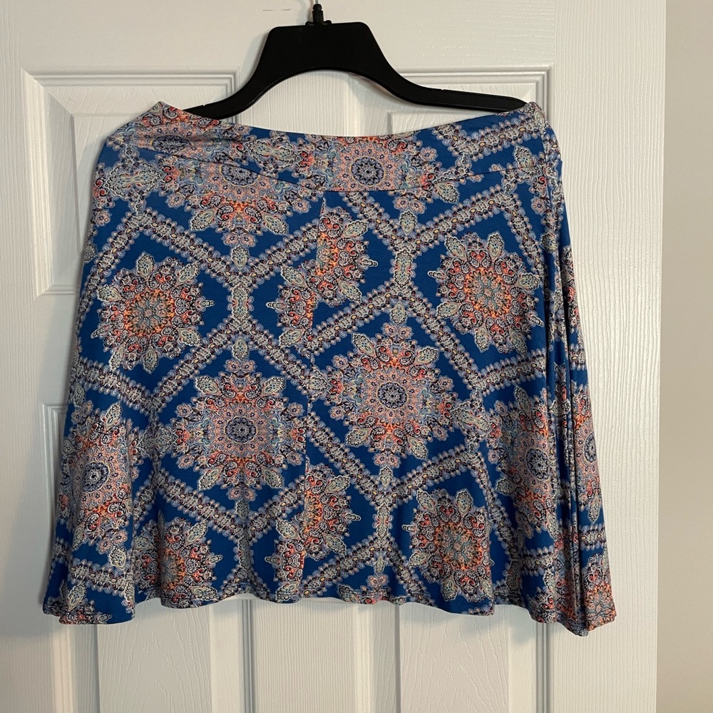 Renee C mini skirt ftom Stitchfix Blue Patterned Women's Skirt
